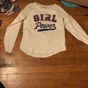 A girls long sleeved shirt